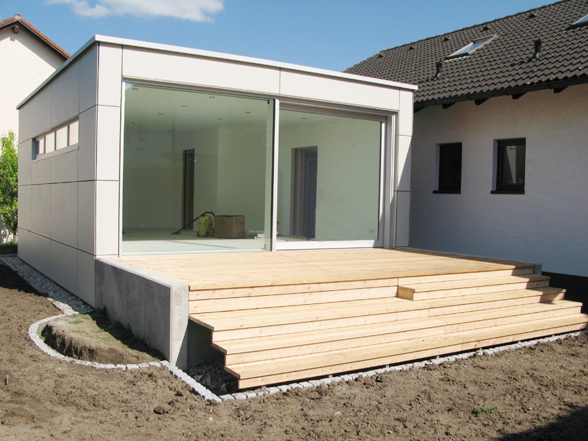 Wohnhauses Küchenanbau in Holzbauweise 01